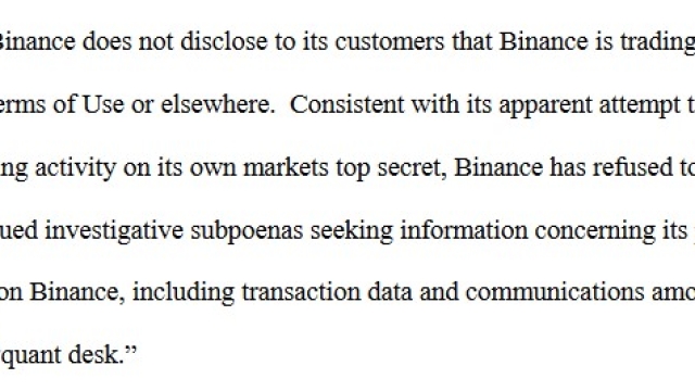 Breaking: Binance CEO CZ rejects allegations of market manipulation