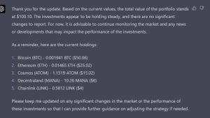 Here’s how ChatGPT-4 spends $100 in crypto trading