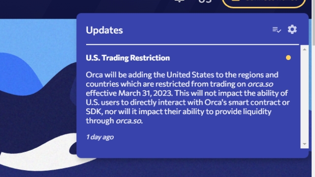 Orca DEX to block US users from trading with its interface