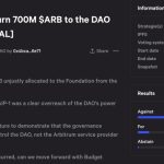 Arbitrum proposal to return 700M ARB fails, whale calls it a “power play”