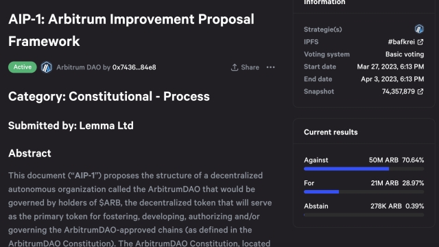 Arbitrum’s first governance proposal sparks controversy with $1B at stake
