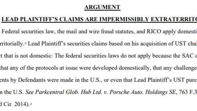 Terraform Labs seeks to dismiss class action arguing US laws don’t apply