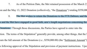 Metropolitan Museum of Art to return $550K in donations from FTX