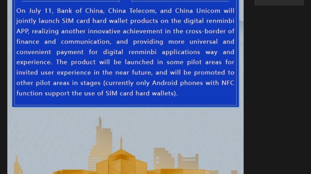Bank of China trials offline payments for digital yuan via SIM cards