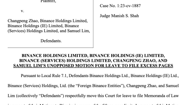 Binance and CEO Changpeng Zhao intend to seek dismissal of CFTC complaint