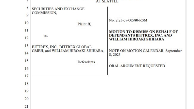 Bittrex challenges SEC’s authority in crypto lawsuit, seeks dismissal