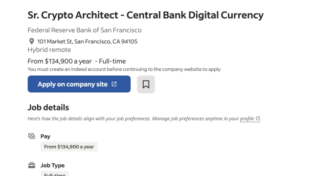 Federal Reserve of San Francisco hiring crypto architect for CBDC project
