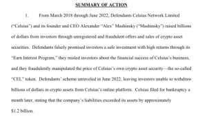 US SEC files lawsuit against Celsius and Alex Mashinsky
