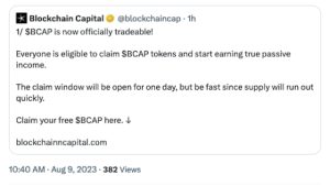 Blockchain Capital’s X account hacked to promote token claim scam