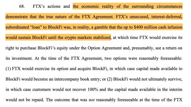BlockFi argues FTX, Three Arrows Capital isn’t entitled to repayments