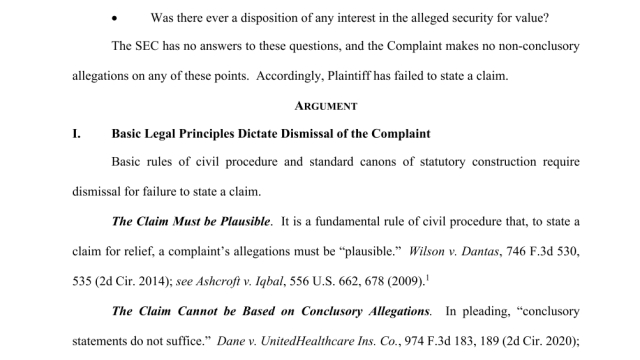 Gemini files brief in lawsuit against SEC, requests to keep it simple