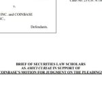 Legal scholars file amicus brief in support of Coinbase