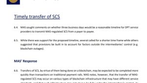 Singapore central bank says three business days is ‘timely transfer’ for stablecoins