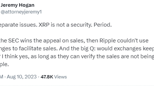 ‘XRP is not a security. Period’ — Crypto lawyers on Ripple’s case amid SEC appeal