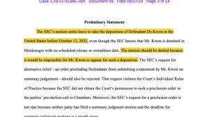 Do Kwon says SEC’s extradition request is impossible