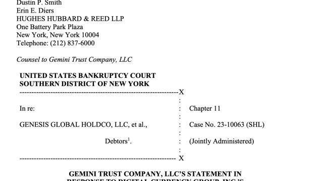 Gemini legal team accuses DCG of ‘gaslighting’ Genesis creditors