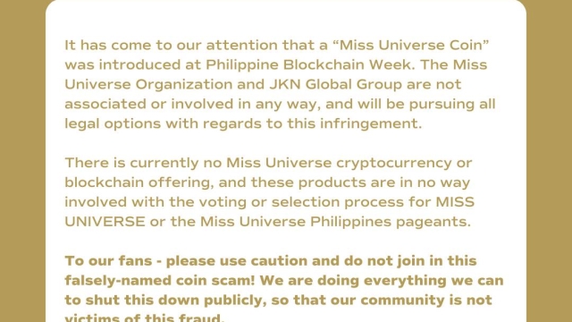 Miss Universe denies link with recently unveiled coin project