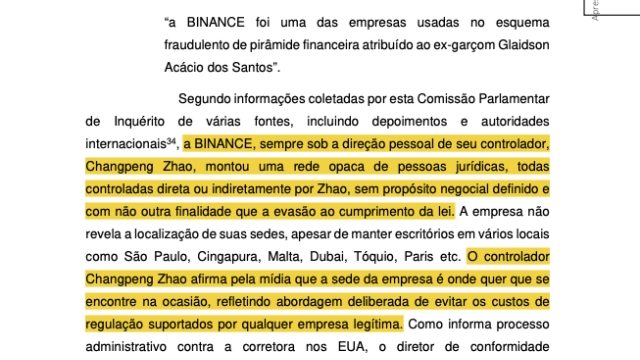 Brazil’s Congress puts Binance CEO CZ in crosshairs for indictment