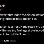Clarification on sharing false spot Bitcoin ETF news