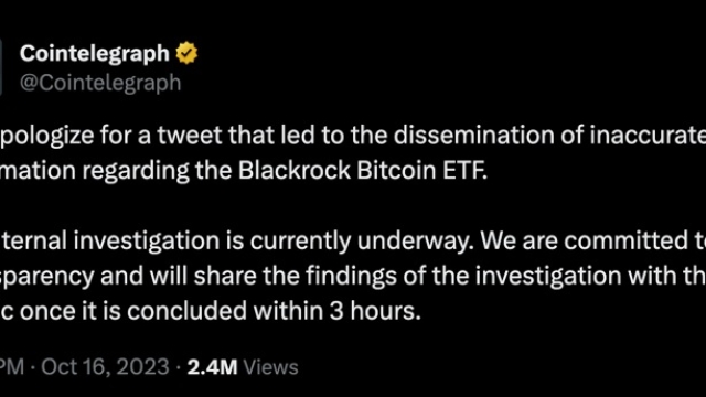 Clarification on sharing false spot Bitcoin ETF news