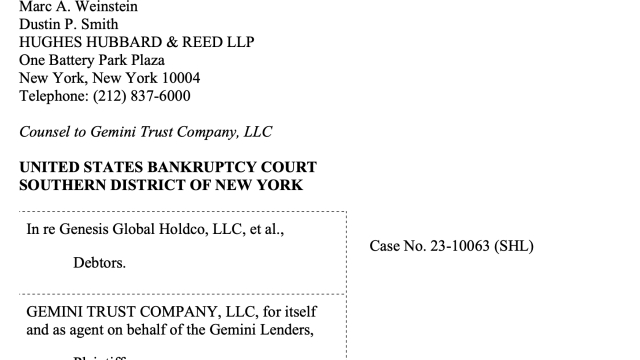 Gemini sues Genesis over GBTC shares used as Earn collateral, now worth $1.6B