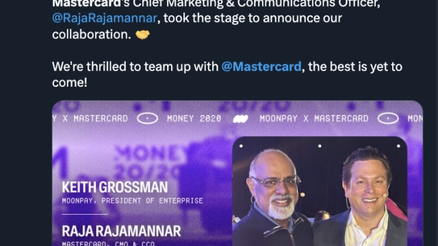 Mastercard partners with crypto payment firm MoonPay for Web3 services