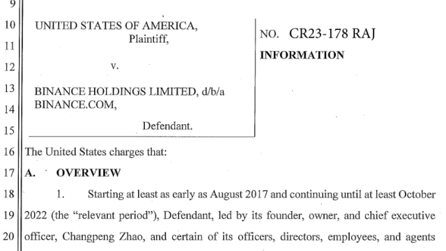 Binance settles with U.S. government: Timeline of US enforcement actions
