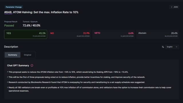 Cosmos Hub greenlights ATOM inflation cut for security boost