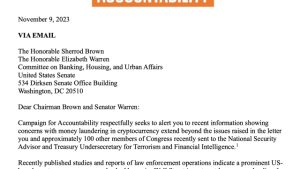 Ethics watchdog rats out Circle for links to Tron in letter to Sens. Warren, Brown