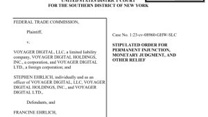 Judge signs off on $1.65B settlement between Voyager Digital and FTC