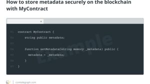 What is metadata in blockchain transactions?