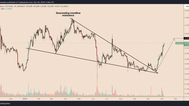 Why is Cardano price up today?